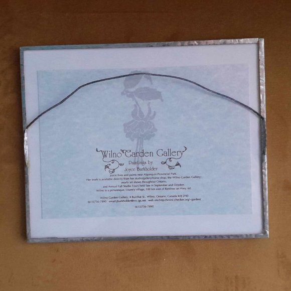 Cat Print, Siamese "Friends" in Lead Glass Frame, Art by Joyce Burkholder - Picture 2 of 4